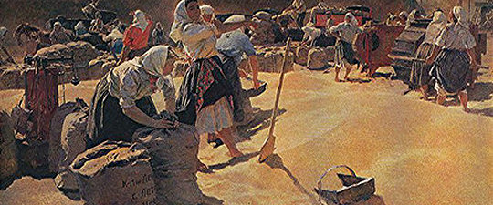 'Sacking Grain' by Tatyana Yablonskaya