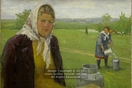 'Shura The Milkmaid' by Vasily Kuzmich Komolov