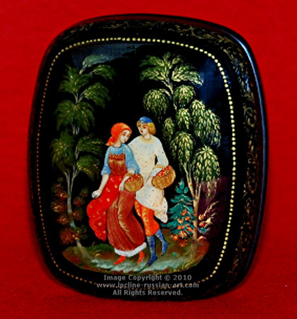 Palekh Russian Lacquer Box FOREST FAIRY #4081