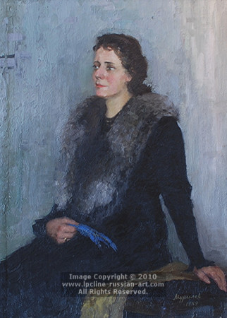 ''Woman In A Fur Collar'' by Aleksandr S. Murylov