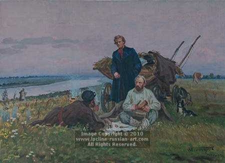 ''Koltsov in the Steepe'' by Gregori Andreevich Goncharov