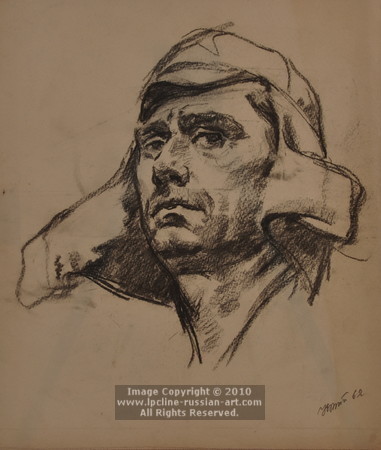 'Yuri Vnodchenko, 'Self Portrait, Military'' by Yuri Fedorovich Vnodchenko