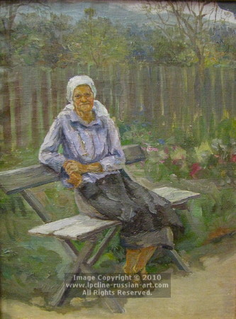 ''Woman on a Bench'' by Konstantin M. Stakhovski