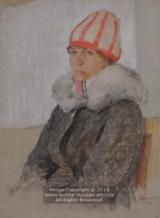 ''Woman's Portrait'' by Yuri Fedorovich Vnodchenko