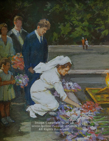 ''Newlyweds At The Eternal Flame'' by Adolf Y. Alekseyev