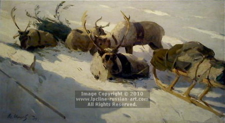 ''Sunny Morning In The Tundra'' by Vladimir M. Igoshev