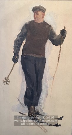 ''Skier'' by Vasily Kuzmich Komolov