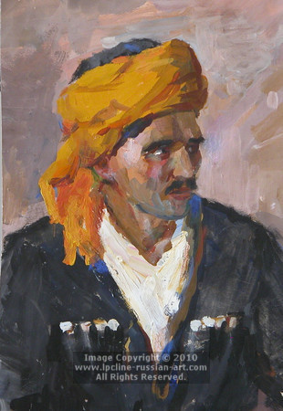 ''Portrait of Rafeal Tashimov'' by Vadim Y. Kulakov